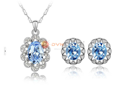 Rhodium Plated | Gemstone Pendant Sets